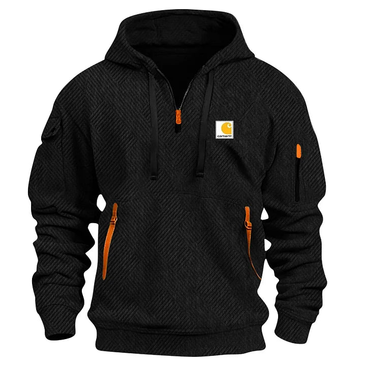Men's Casual Zipper And Multi Pocket Sweatshirt