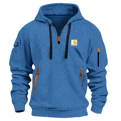 Men's Casual Zipper And Multi Pocket Sweatshirt