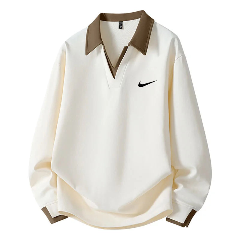 Men's Contrast Collar Sweatshirt