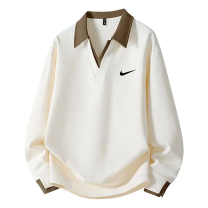 Men's Contrast Collar Sweatshirt