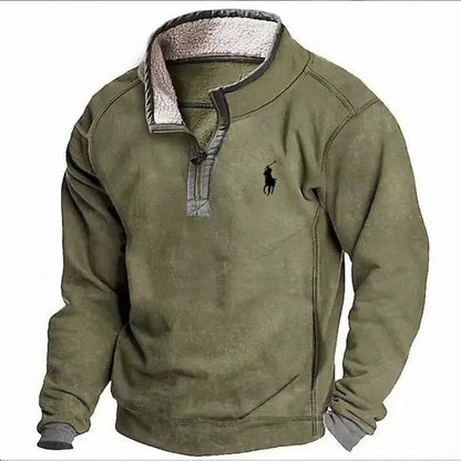 Stand Collar Zip Fleece Sweatshirt