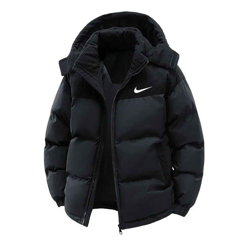 Men's Thick Warm Jacket With Detachable Hood