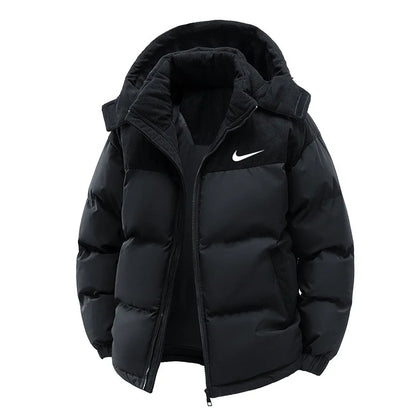 Men's Thick Warm Jacket With Detachable Hood