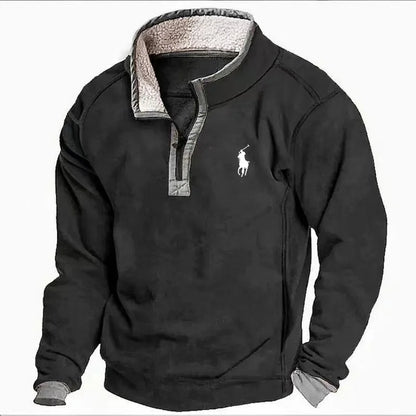 Stand Collar Zip Fleece Sweatshirt