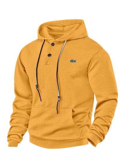 Men's Textured Hooded Sweatshirt