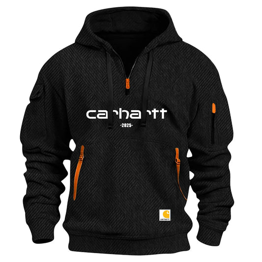 Men's Casual Zipper And Multi Pocket Sport Texture Sweatshirt