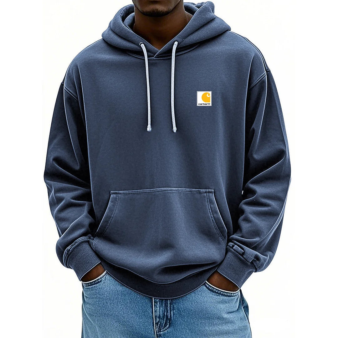 Men's Retro Washed Distressed Hoodie