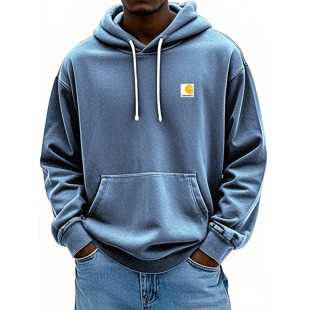 Men's Retro Washed Distressed Hoodie