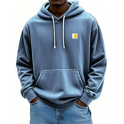 Men's Retro Washed Distressed Hoodie