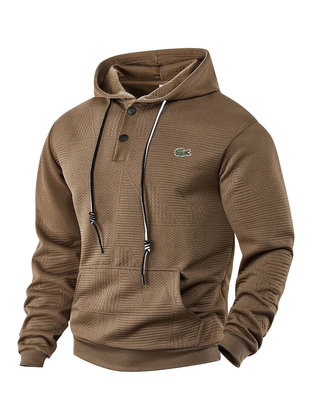 Men's Textured Hooded Sweatshirt