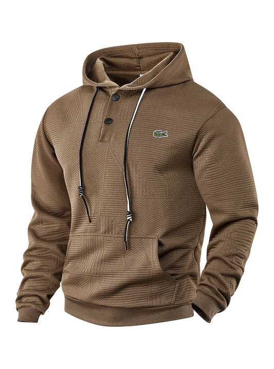 Men's Textured Hooded Sweatshirt