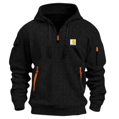 Men's Casual Zipper And Multi Pocket Sweatshirt