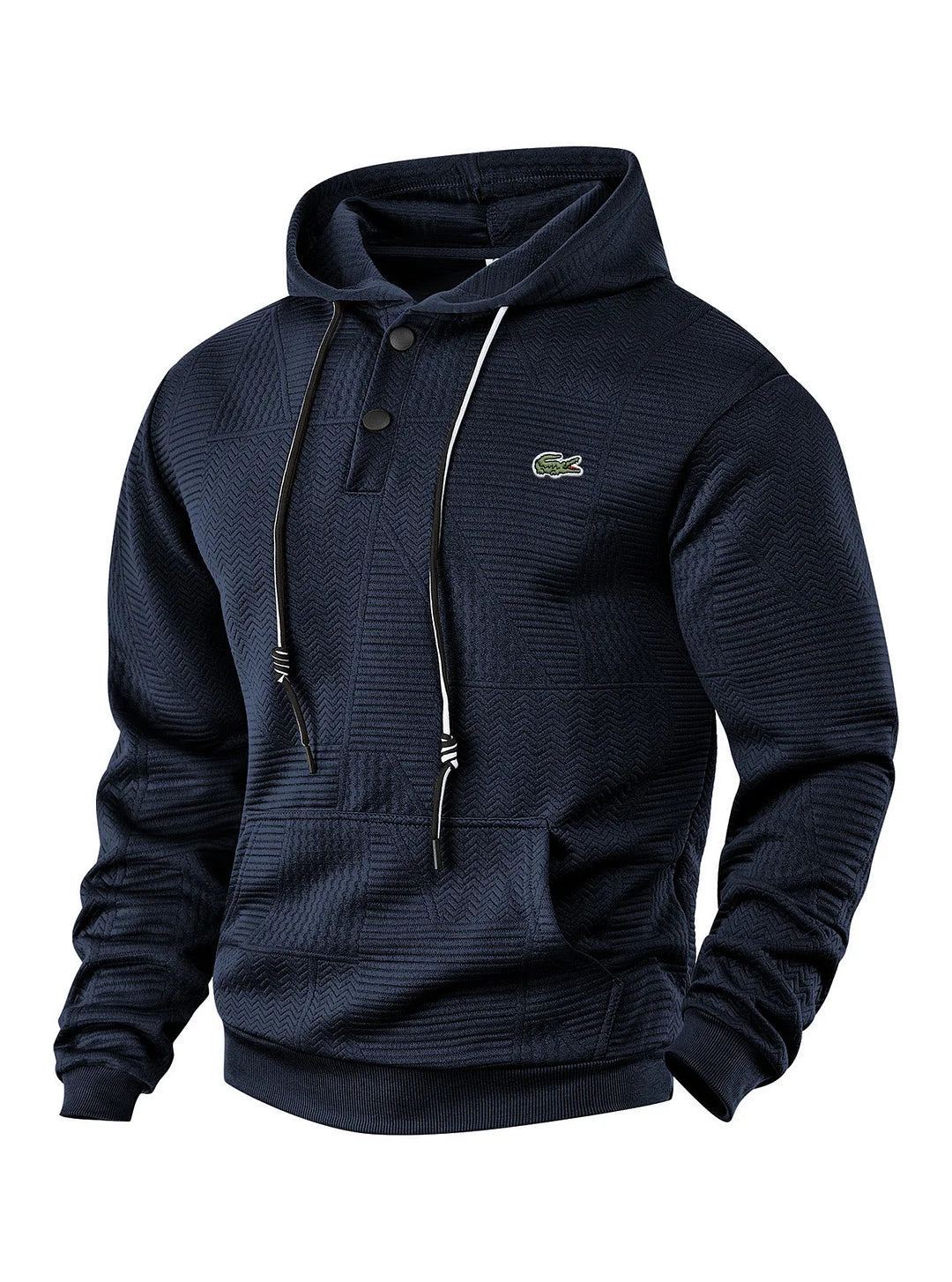 Men's Textured Hooded Sweatshirt