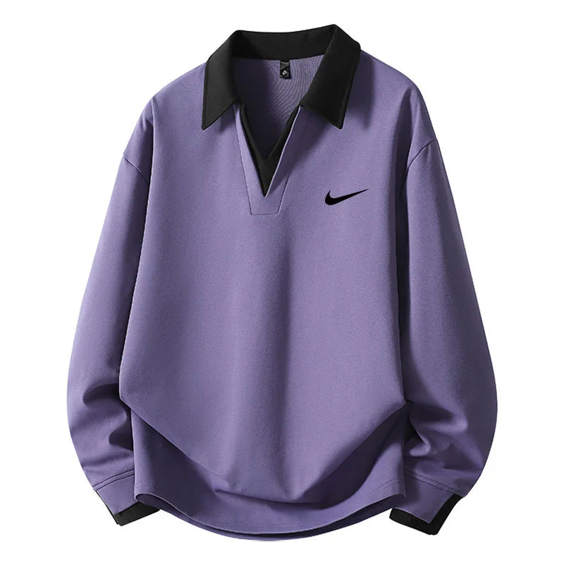 Men's Contrast Collar Sweatshirt