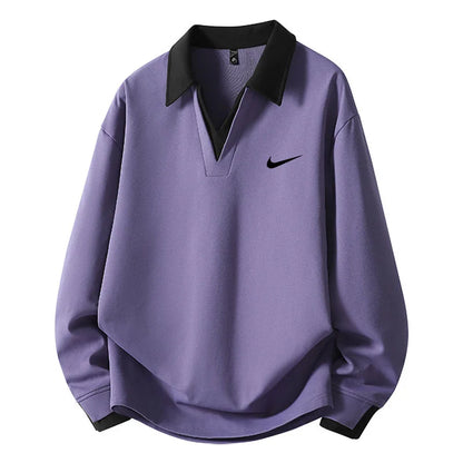 Men's Contrast Collar Sweatshirt