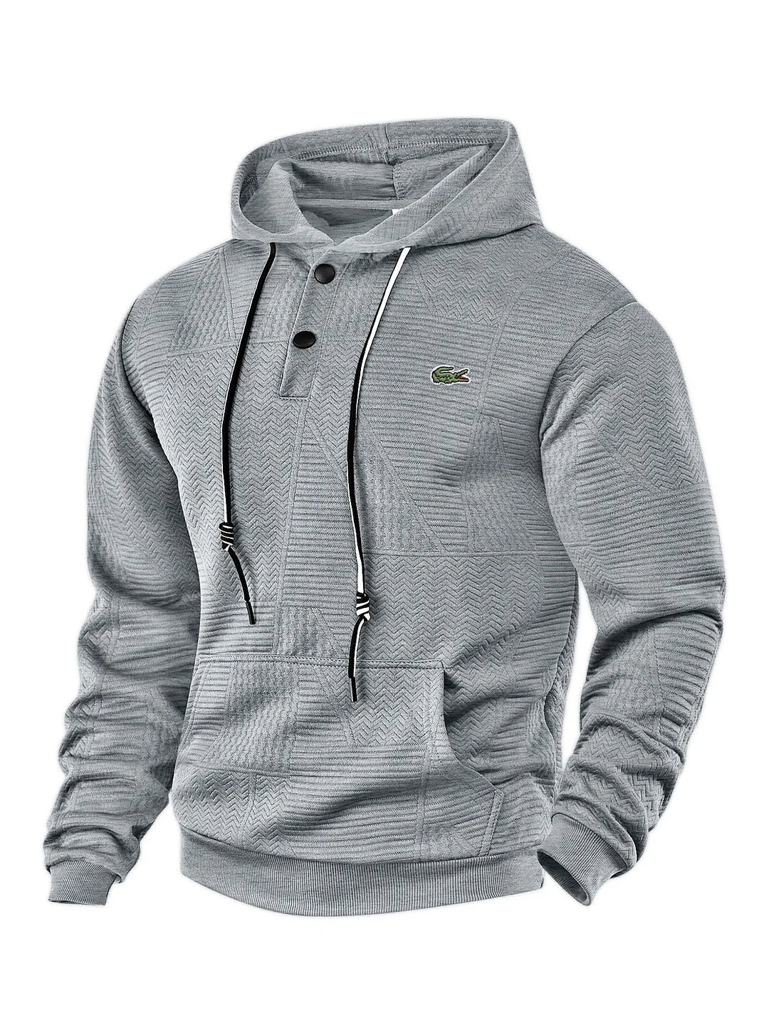 Men's Textured Hooded Sweatshirt