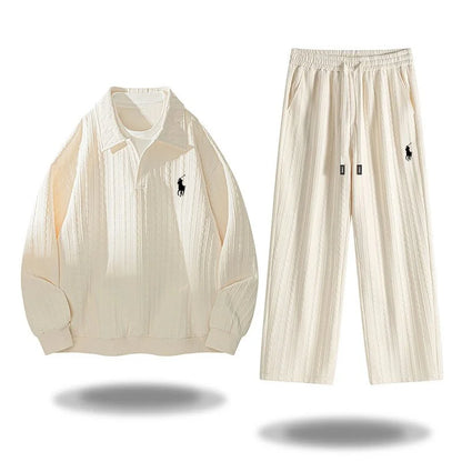 Men's Jacquard Loose Sports Suit