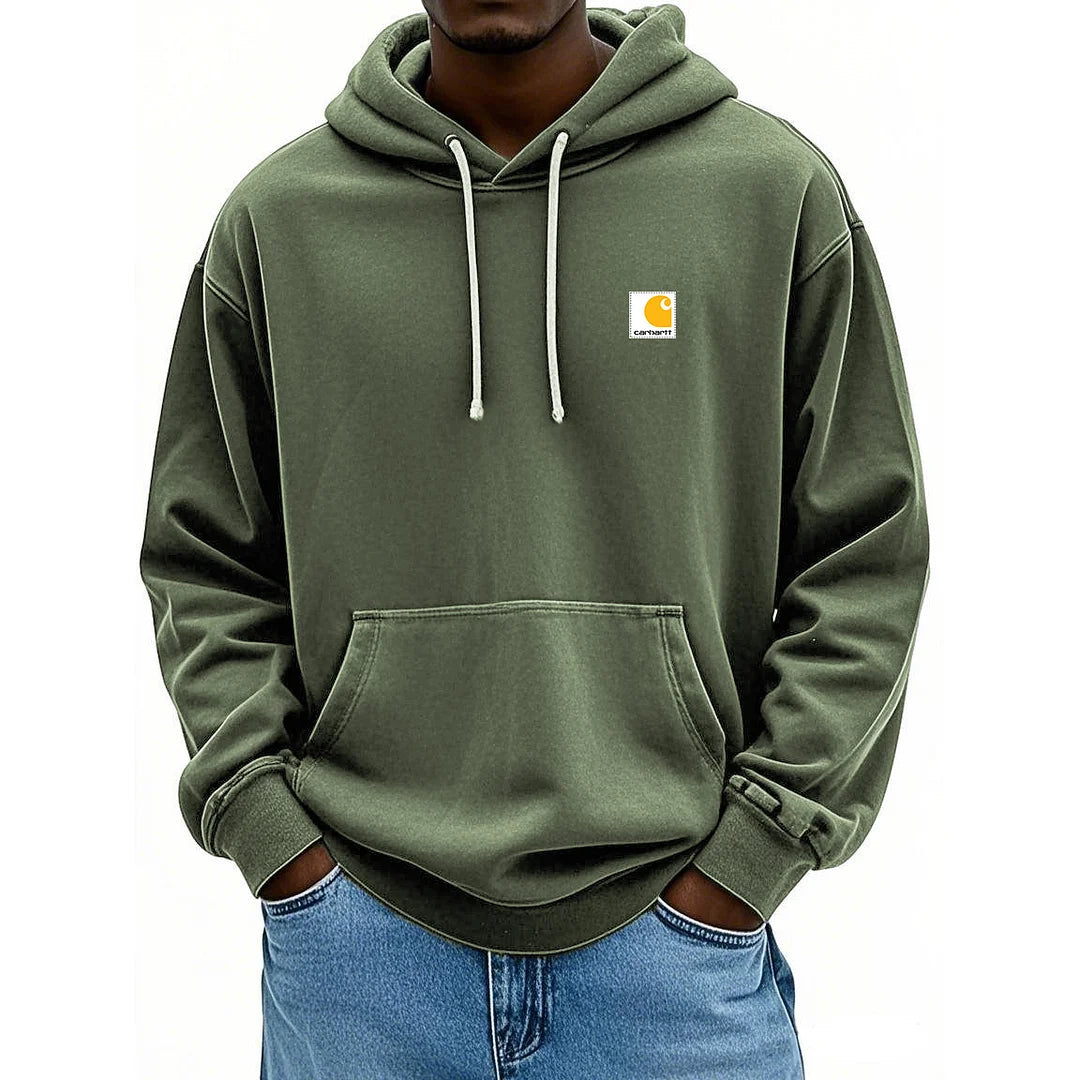 Men's Retro Washed Distressed Hoodie
