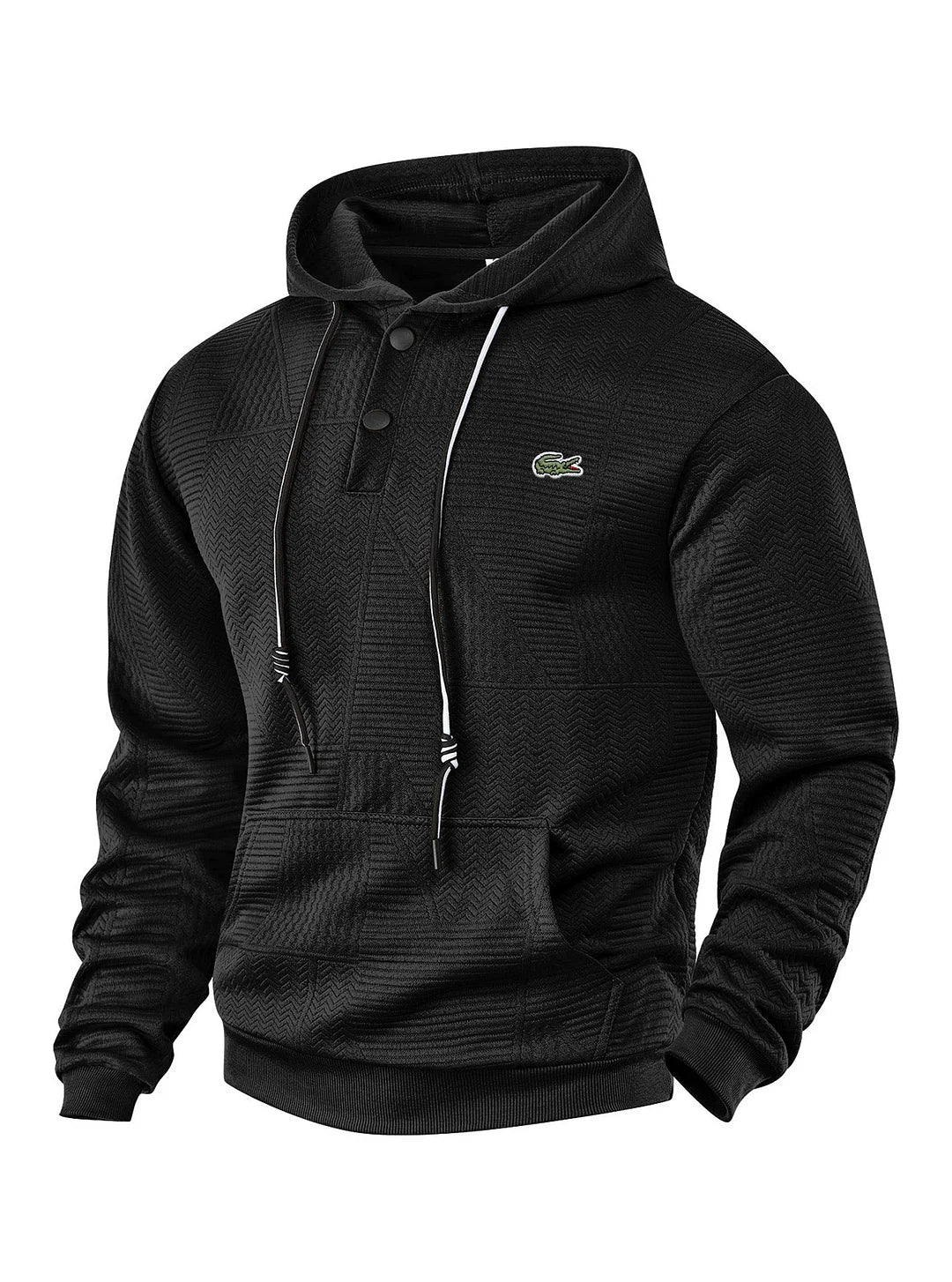 Men's Textured Hooded Sweatshirt
