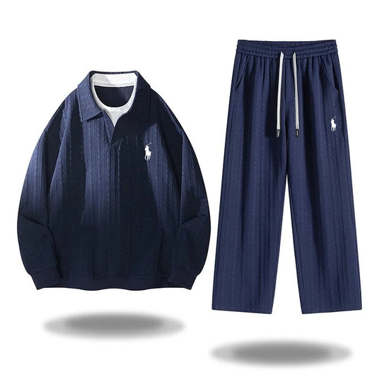 Men's Jacquard Loose Sports Suit